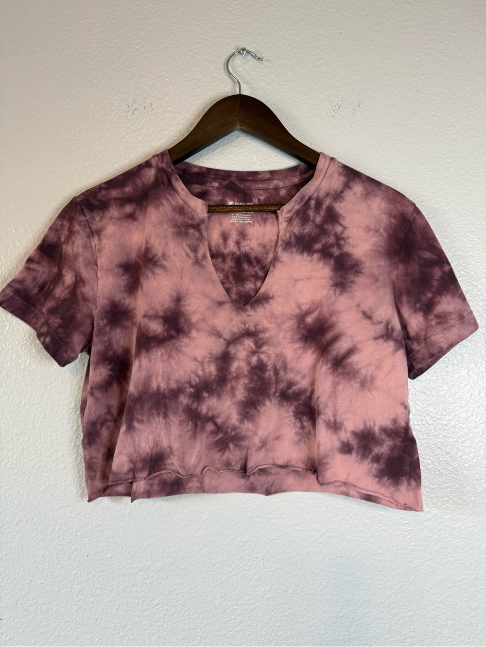PINK Victoria’s Secret Tie Dye Cropped Tee XS Purple